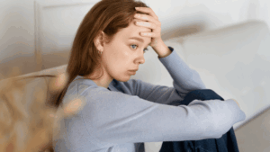 Woman dealing with opioid addiction triggers