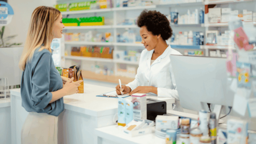 Woman picking up Suboxone® for a loved one