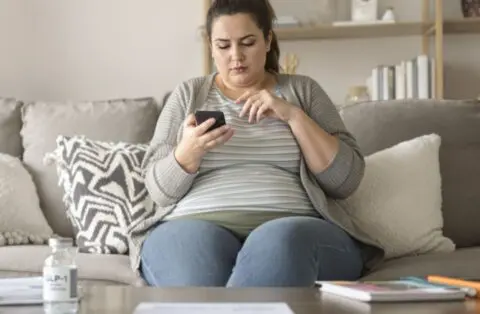 woman researching ozempic side effects