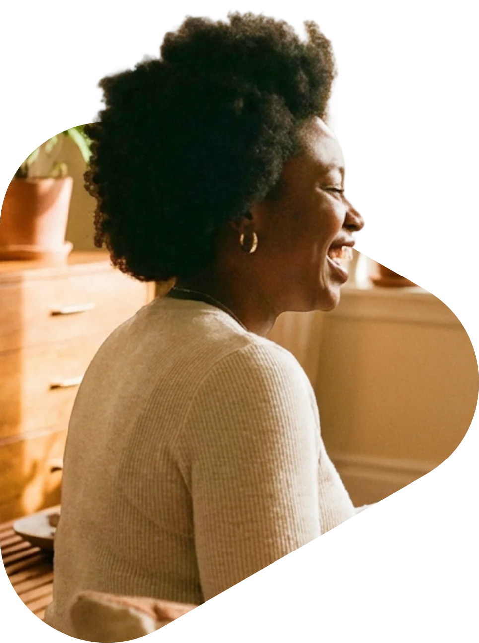 Woman feeling supported and connected through QuickMD's online addiction recovery peer group
