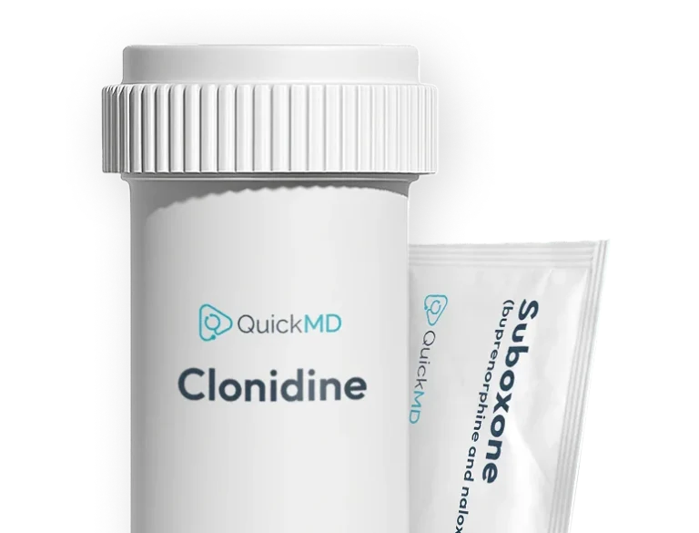 QuickMD Clonidine and Suboxone packets used in opioid addiction treatment