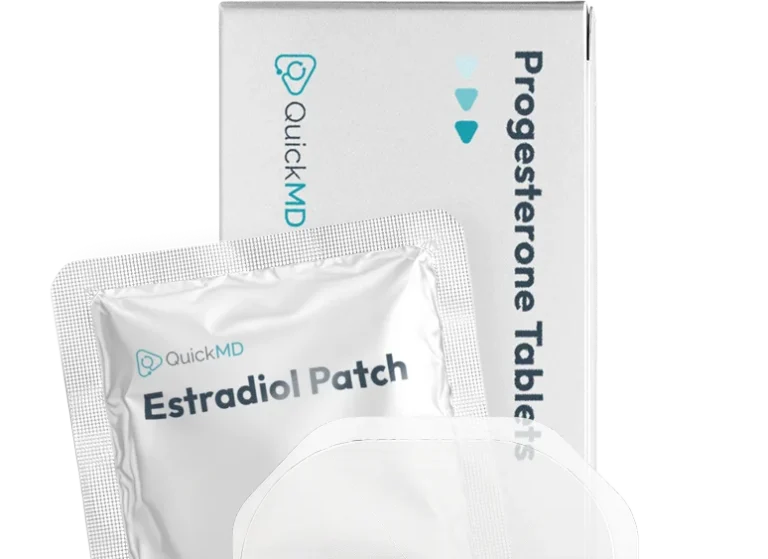 QuickMD Estradiol patches and Progesterone tablets for hormone therapy