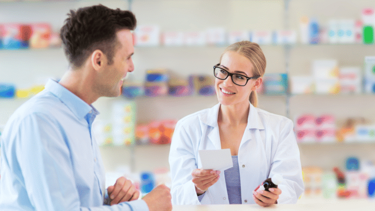 Pharmacist explaining if Wegovy is safe