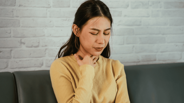 Woman experiencing Wegovy side effects
