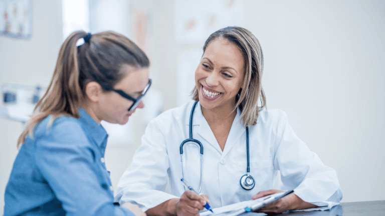 Doctor providing supportive Suboxone treatment guidance to a patient recovering from fentanyl addiction, highlighting compassionate care in opioid recovery