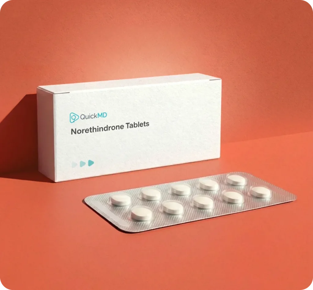 QuickMD Norethindrone tablets mobile medication prescription