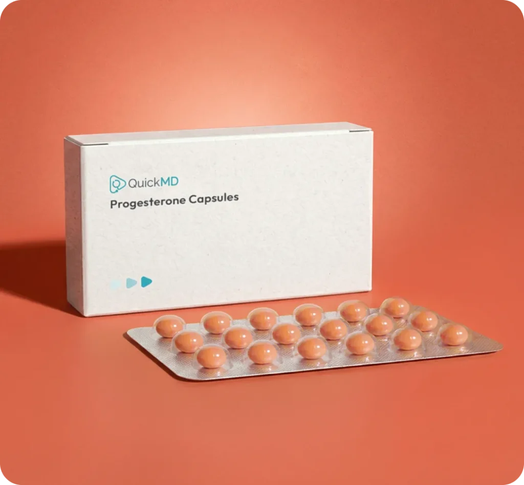 QuickMD Progesterone capsules mobile medication prescription