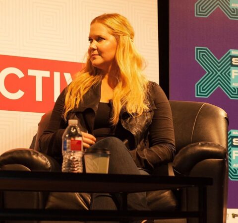 Amy Schumer at SXSW speaking on a panel, March 2015