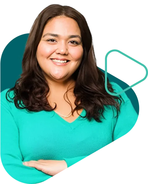 Woman in green sweater