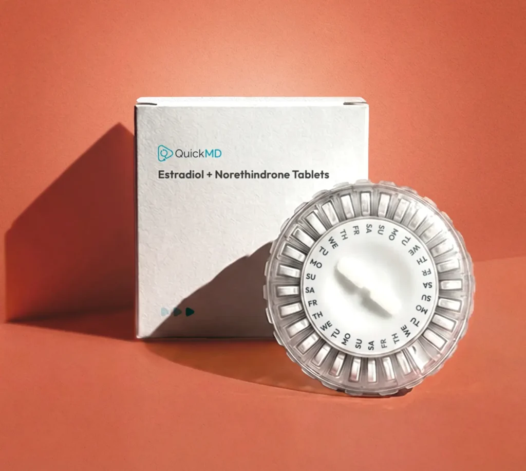 QuickMD Estradiol and norethindrone prescription for Menopause Hormone Therapy