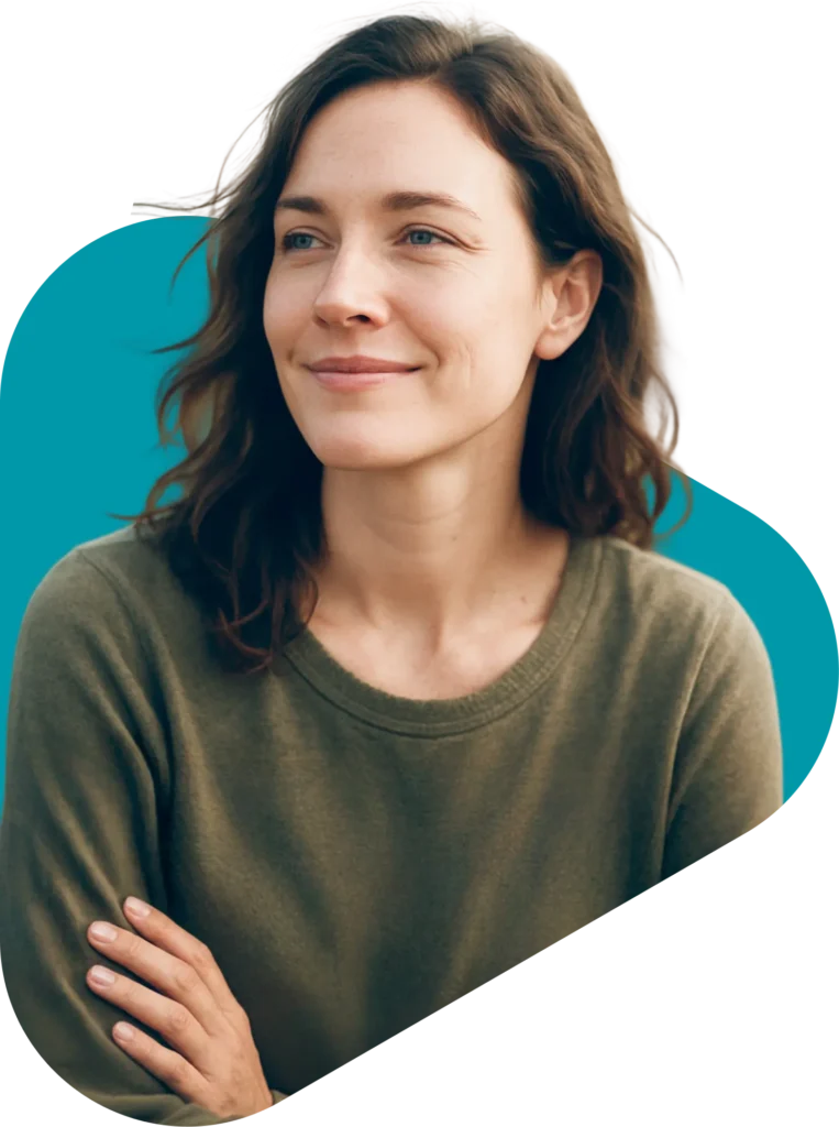 Burnett woman with arms crossed