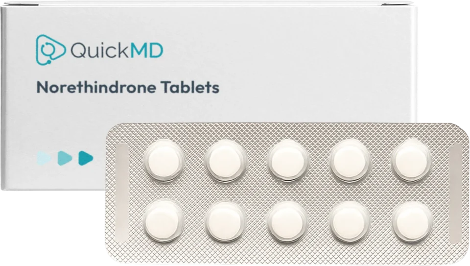QuickMD Norethindrone tablets prescription for Menopause Hormone Therapy