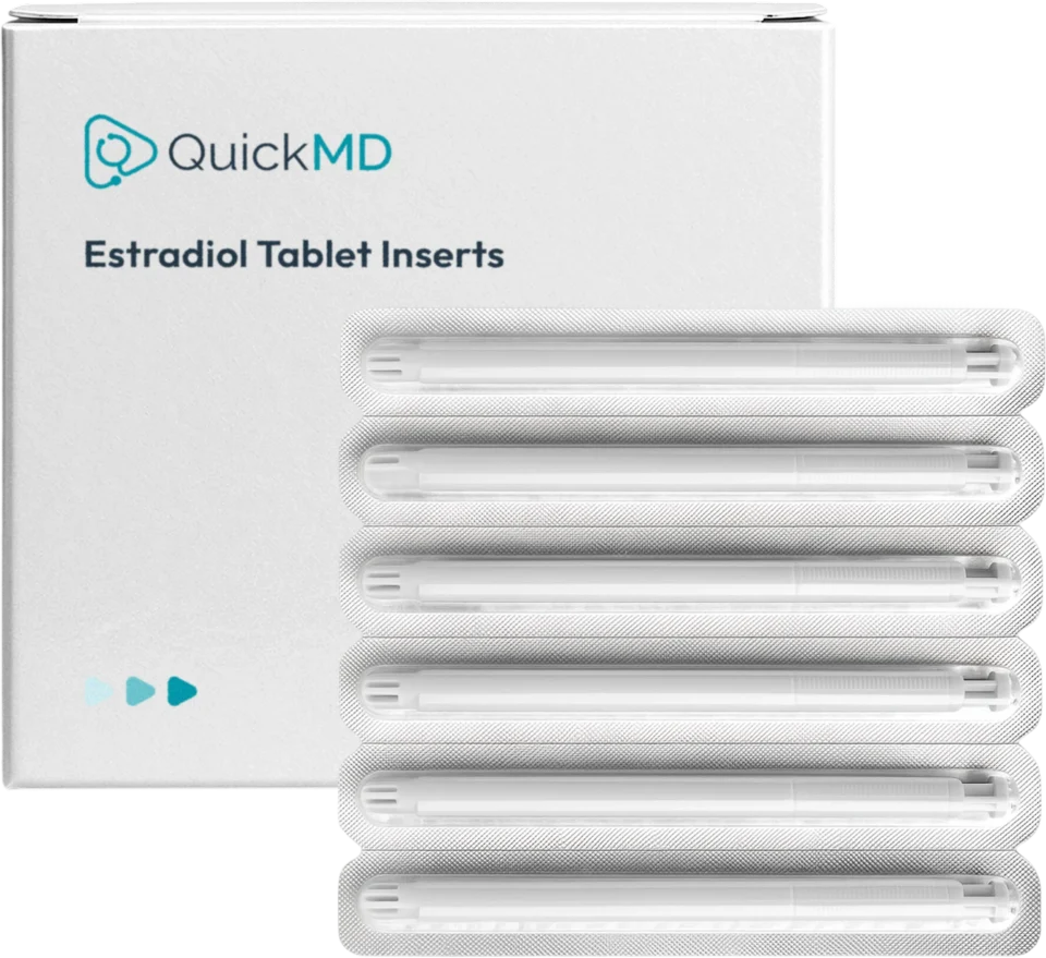 QuickMD Estradiol vaginal inserts prescription for Menopause Hormone Therapy