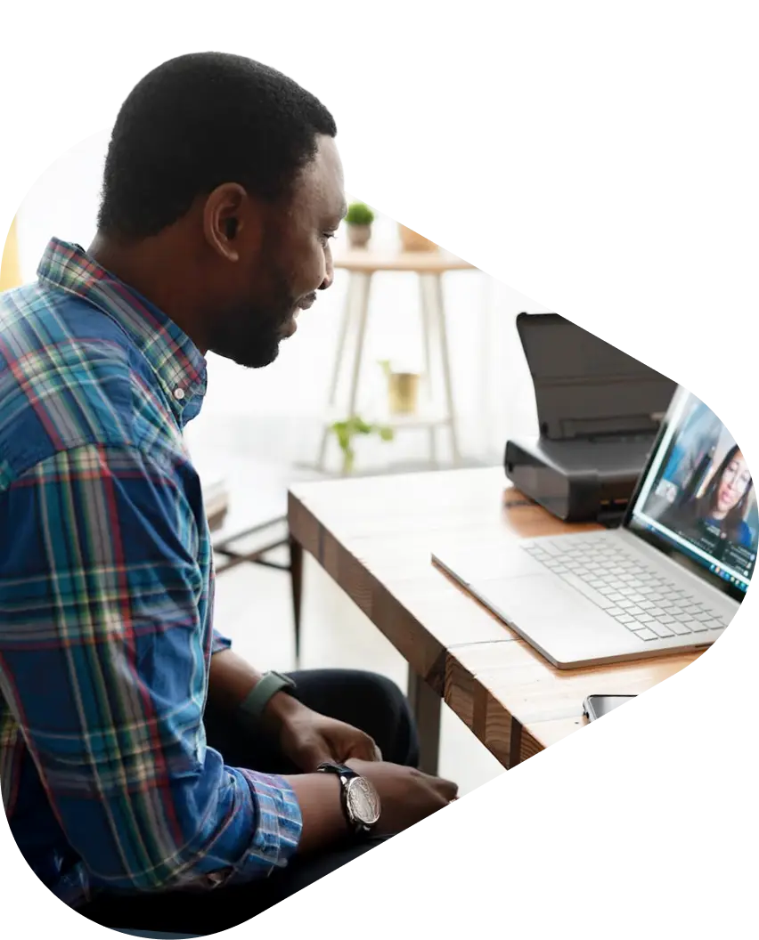 African american man on QuickMD Peer support group video call