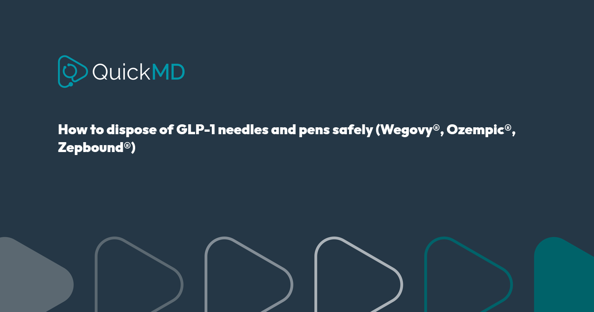 How to Safely Dispose of GLP-1 Needles and Pens | QuickMD